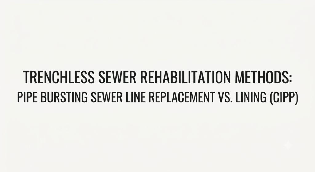 Pipe Bursting Sewer Line Replacement vs. Lining