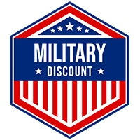 Military discount badge for plumbing services offered by Appoint Your Plumber in Colorado Springs, CO